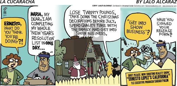 La Cucaracha on Sunday February 1, 2015 Comic Strip