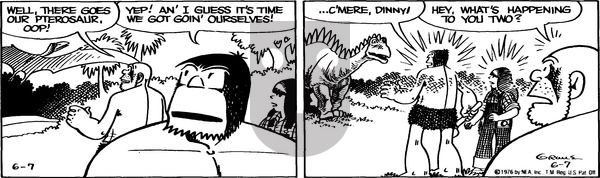 Alley Oop on Monday June 7, 1976 Comic Strip
