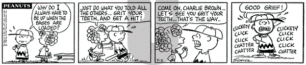 Peanuts on Friday July 2, 1965 Comic Strip