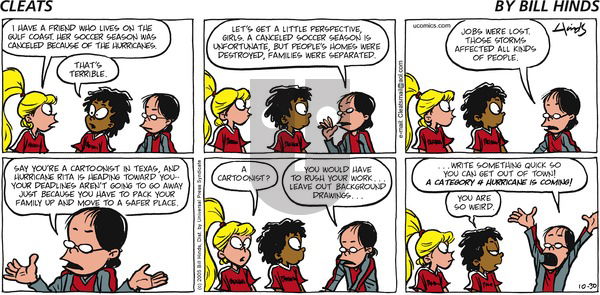 Cleats on Sunday October 30, 2005 Comic Strip
