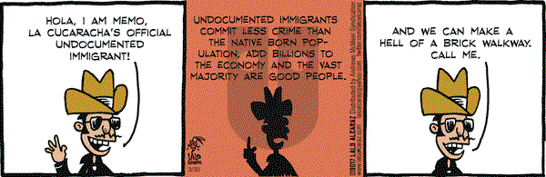 La Cucaracha on Thursday March 30, 2017 Comic Strip