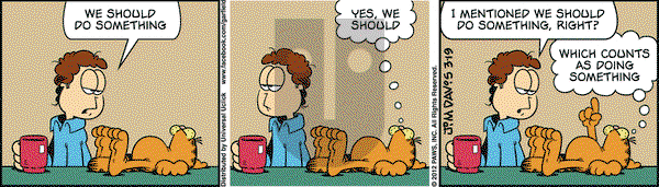 Garfield on Monday March 19, 2012 Comic Strip