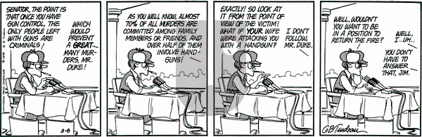 Doonesbury - Thursday March 8, 1979 Comic Strip