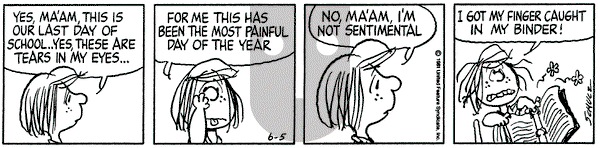 Peanuts on Friday June 5, 1981 Comic Strip