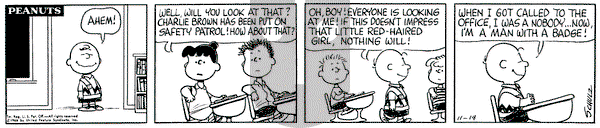 Peanuts on Monday November 14, 1966 Comic Strip