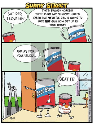Sunny Street on Monday December 9, 2013 Comic Strip