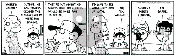 FoxTrot on Monday July 22, 1996 Comic Strip