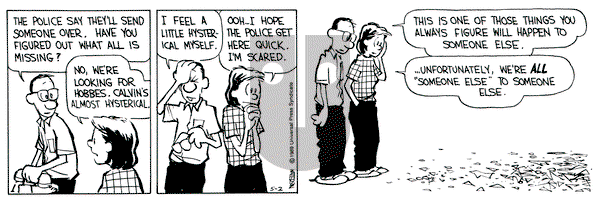 Calvin and Hobbes on Tuesday May 2, 1989 Comic Strip