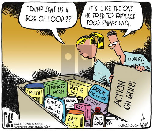 Tom Toles on Sunday March 4, 2018 Comic Strip