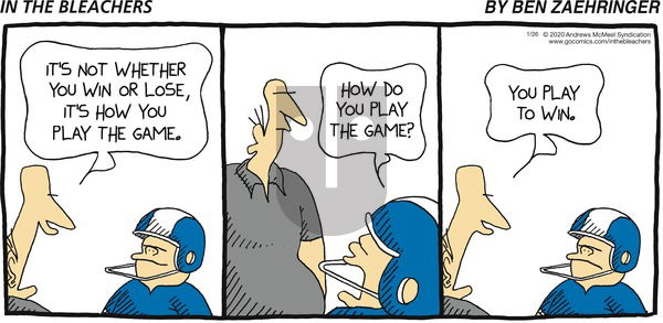 In the Bleachers on Sunday January 26, 2020 Comic Strip