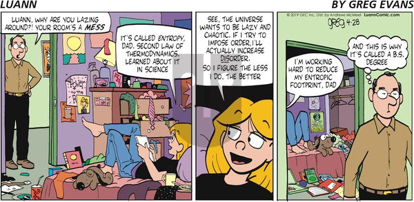 Luann on Sunday April 28, 2019 Comic Strip