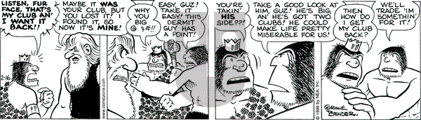 Alley Oop on Tuesday February 16, 1999 Comic Strip