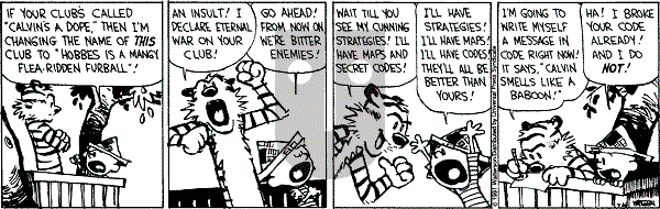 Calvin and Hobbes - Friday April 26, 1991 Comic Strip