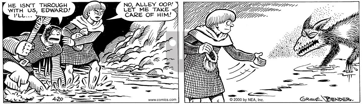 Alley Oop - Thursday April 20, 2000 Comic Strip