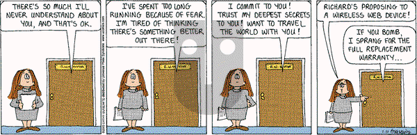 Cathy Classics on Saturday January 11, 2003 Comic Strip