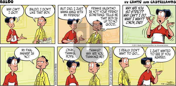 Baldo - Sunday July 31, 2011 Comic Strip