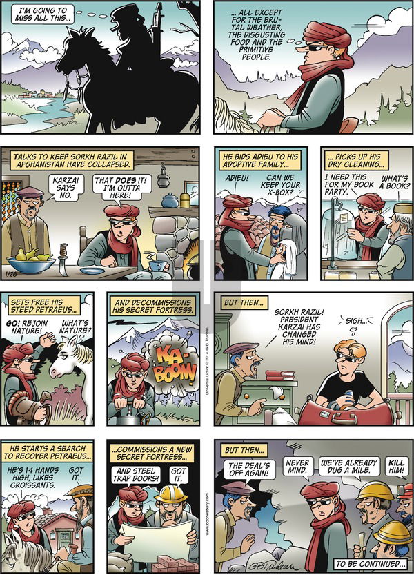 Doonesbury on Sunday January 26, 2014 Comic Strip