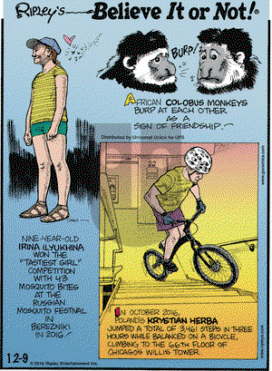 Ripley's Believe It or Not - Friday December 9, 2022 Comic Strip