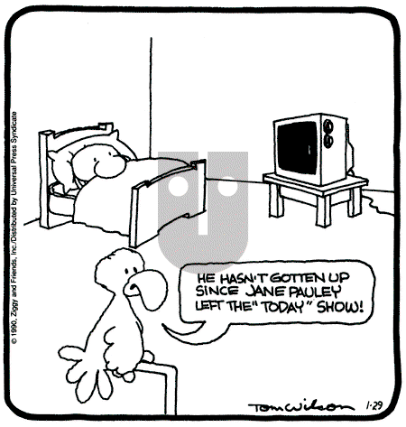 Ziggy - Monday January 29, 1990 Comic Strip