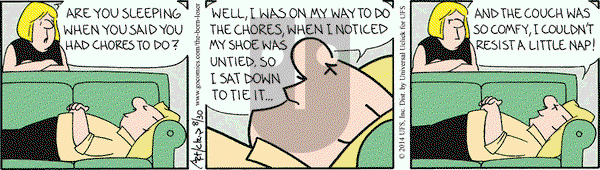 The Born Loser on Saturday August 30, 2014 Comic Strip