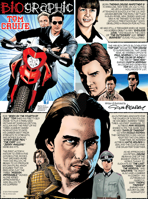 Biographic on Sunday July 11, 2010 Comic Strip