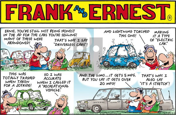 Frank and Ernest on Sunday March 3, 2019 Comic Strip