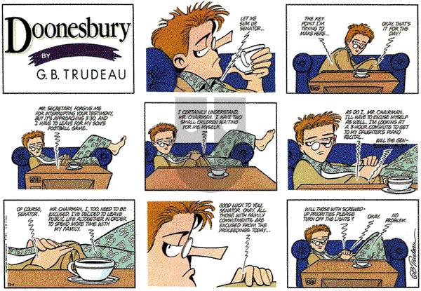 Doonesbury on Sunday November 1, 1987 Comic Strip