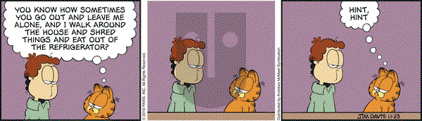 Garfield on Saturday November 23, 2019 Comic Strip