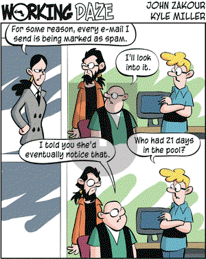 Working Daze on Monday September 8, 2003 Comic Strip