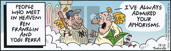 Frank and Ernest on Tuesday December 15, 2015 Comic Strip
