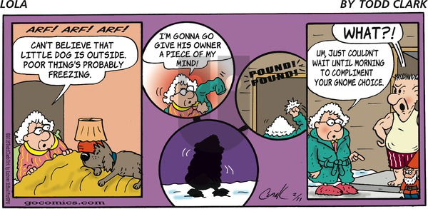 Lola on Sunday February 11, 2018 Comic Strip