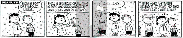 Peanuts on Wednesday December 5, 1956 Comic Strip
