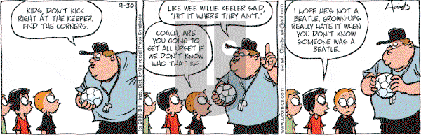 Cleats - Friday September 30, 2005 Comic Strip