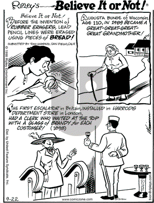 Ripley's Believe It or Not on Tuesday September 22, 1998 Comic Strip