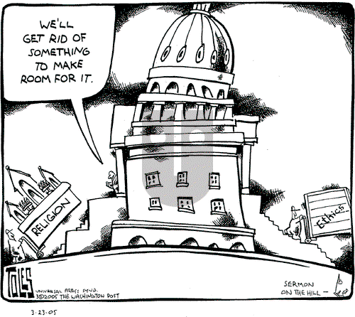 Tom Toles on Wednesday March 23, 2005 Comic Strip