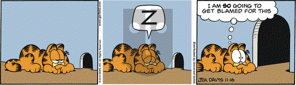 Garfield on Tuesday November 16, 2010 Comic Strip