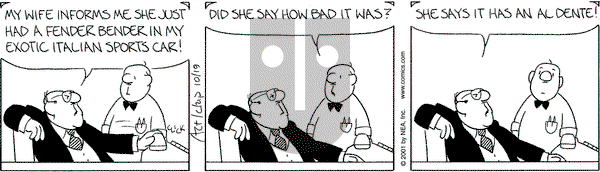 The Born Loser on Friday October 19, 2001 Comic Strip