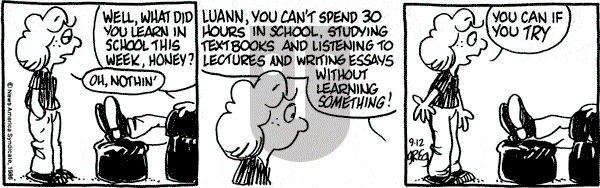 Luann on Friday September 12, 1986 Comic Strip