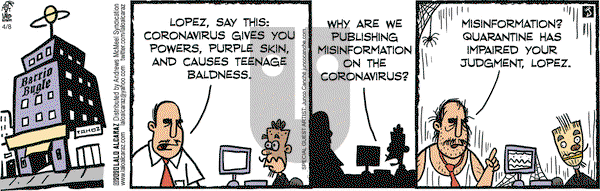 La Cucaracha on Wednesday April 8, 2020 Comic Strip