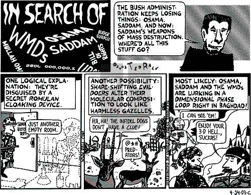 Ted Rall on Monday April 28, 2003 Comic Strip