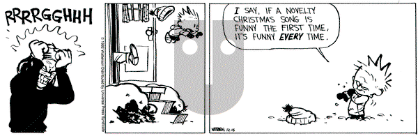 Calvin and Hobbes on Wednesday December 16, 1992 Comic Strip