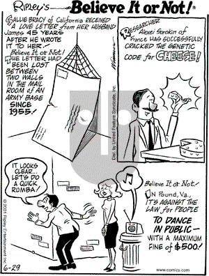 Ripley's Believe It or Not on Friday April 21, 2006 Comic Strip
