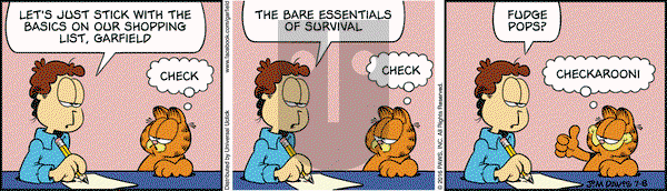 Garfield on Friday July 8, 2016 Comic Strip