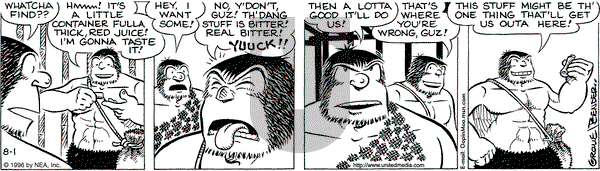 Alley Oop - Thursday August 1, 1996 Comic Strip