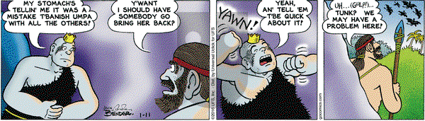 Alley Oop on Monday January 11, 2016 Comic Strip