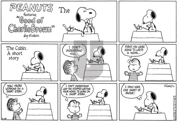 Peanuts on Sunday March 28, 1971 Comic Strip