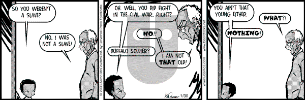 The Boondocks - Thursday January 30, 2003 Comic Strip