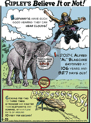 Ripley's Believe It or Not - Thursday June 20, 2024 Comic Strip