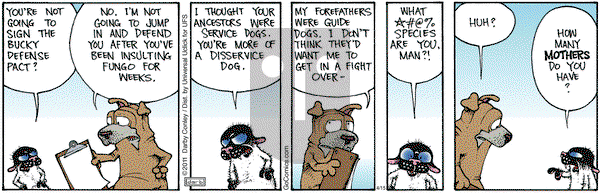 Get Fuzzy on Monday April 15, 2013 Comic Strip