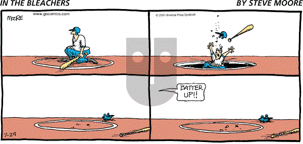 In the Bleachers on Sunday July 29, 2007 Comic Strip